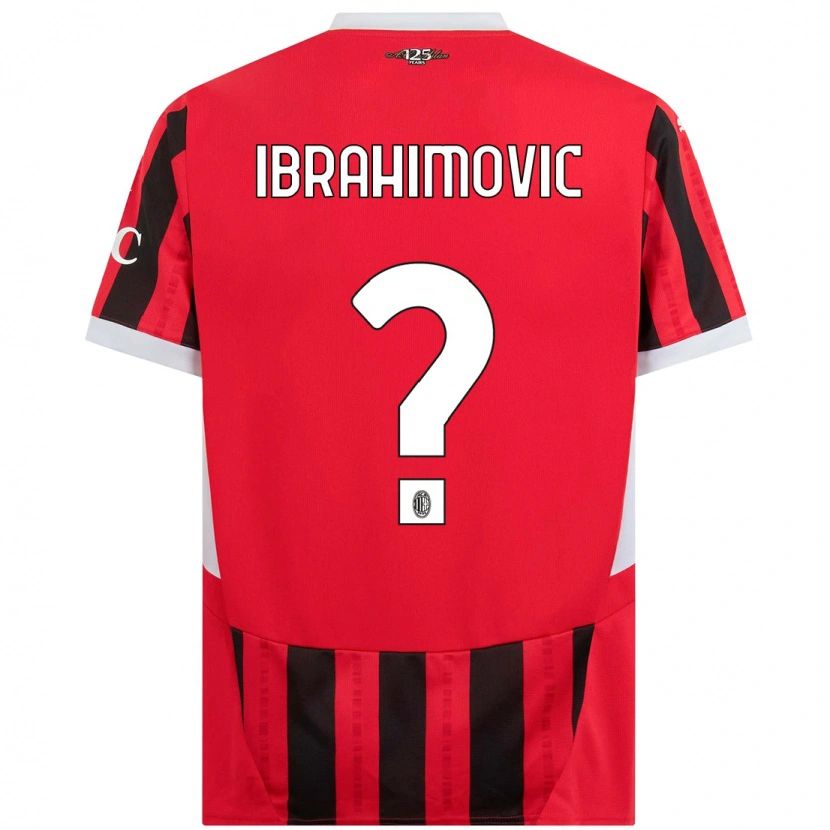 Danxen Kid Vincent Ibrahimovic #0 Red Black Home Jersey 2024/25 T-Shirt