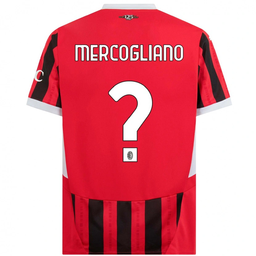 Danxen Kid Mattia Mercogliano #0 Red Black Home Jersey 2024/25 T-Shirt