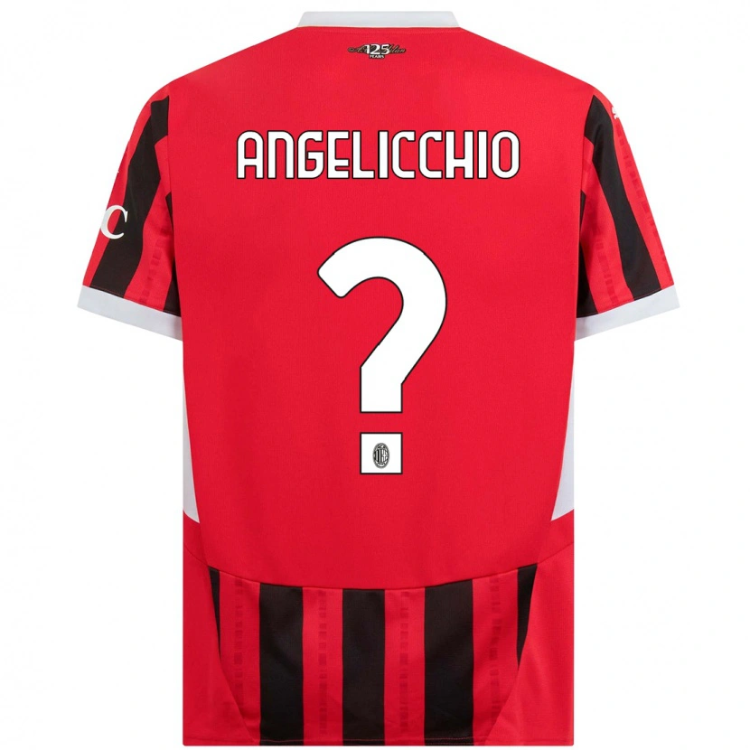 Danxen Kid Mattia Angelicchio #0 Red Black Home Jersey 2024/25 T-Shirt