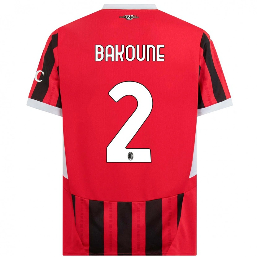 Danxen Kid Adam Bakoune #2 Red Black Home Jersey 2024/25 T-Shirt