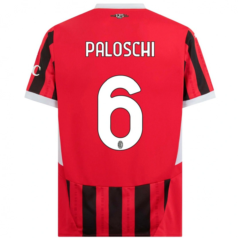 Danxen Kid Dorian Paloschi #6 Red Black Home Jersey 2024/25 T-Shirt