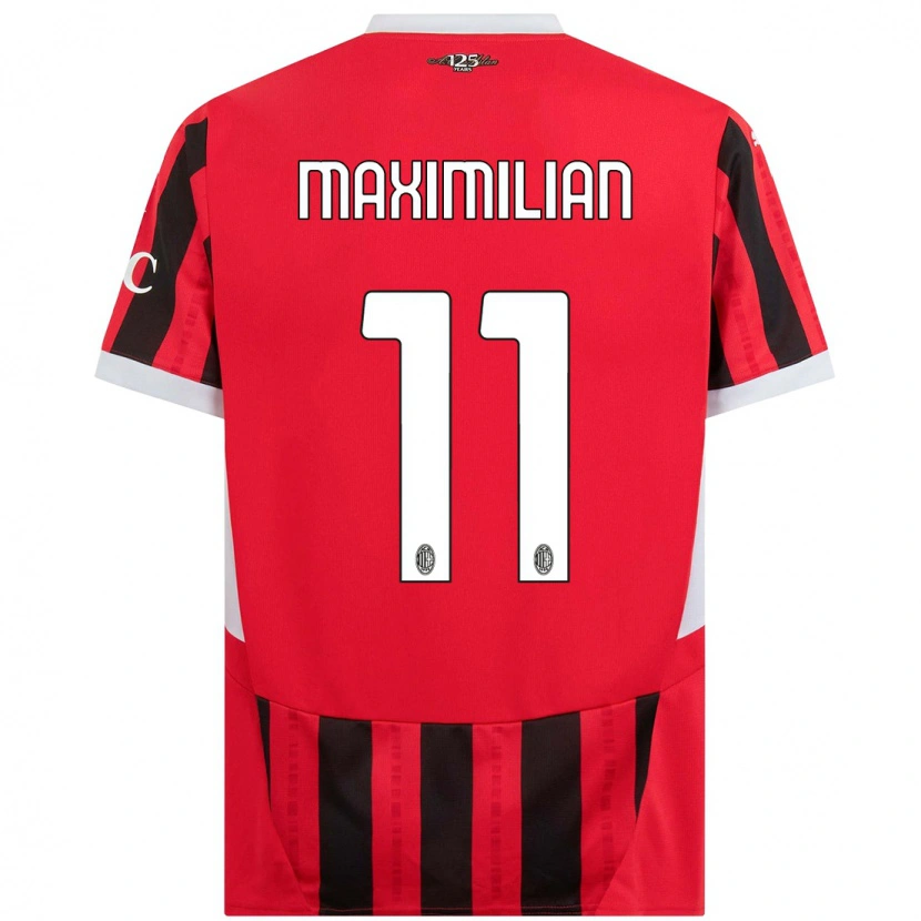 Danxen Kid Maximilian Ibrahimović #11 Red Black Home Jersey 2024/25 T-Shirt