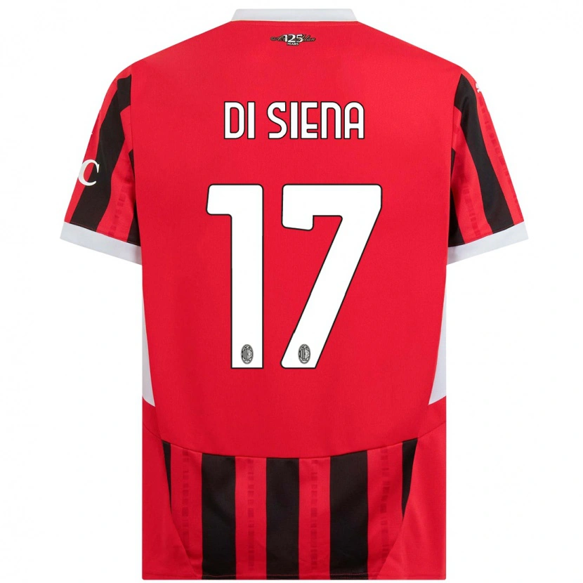 Danxen Kid Andrea Di Siena #17 Red Black Home Jersey 2024/25 T-Shirt