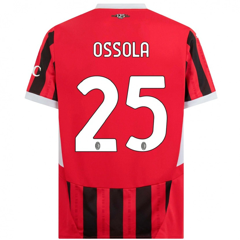 Danxen Kid Lorenzo Ossola #25 Red Black Home Jersey 2024/25 T-Shirt