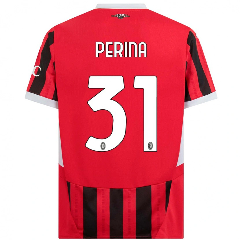 Danxen Kid Gioele Perina #31 Red Black Home Jersey 2024/25 T-Shirt