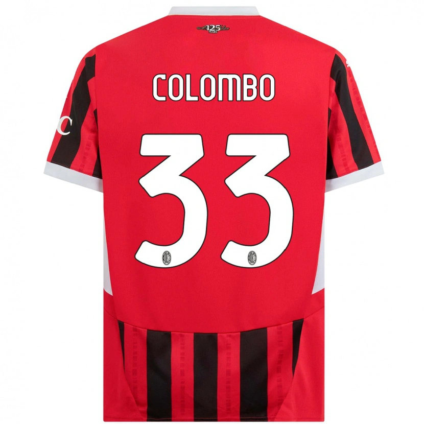 Danxen Kid Federico Colombo #33 Red Black Home Jersey 2024/25 T-Shirt