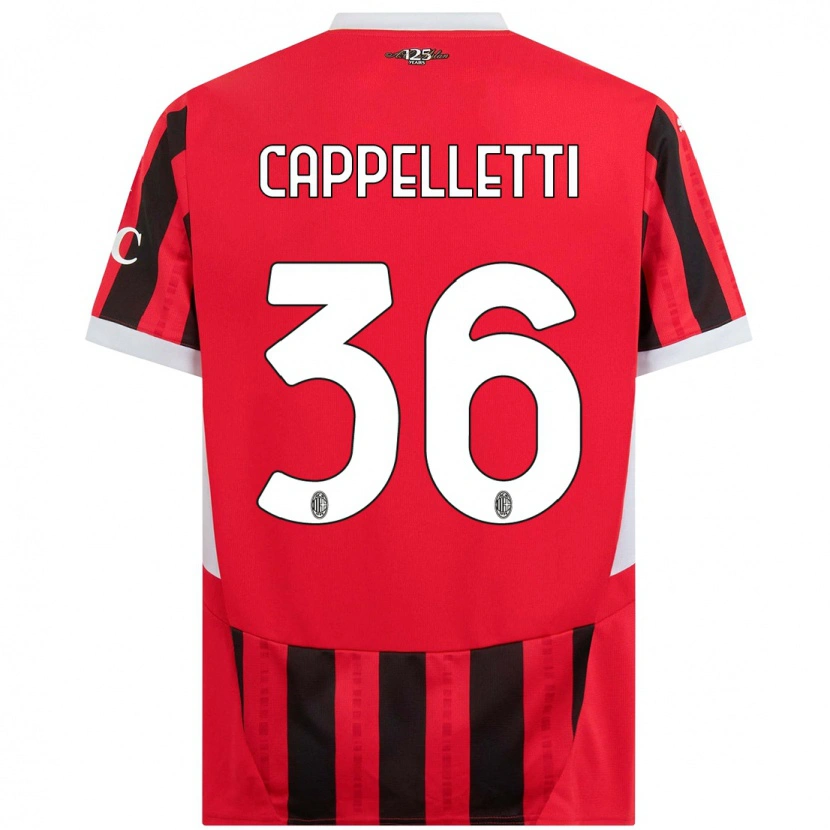 Danxen Kid Mattia Cappelletti #36 Red Black Home Jersey 2024/25 T-Shirt