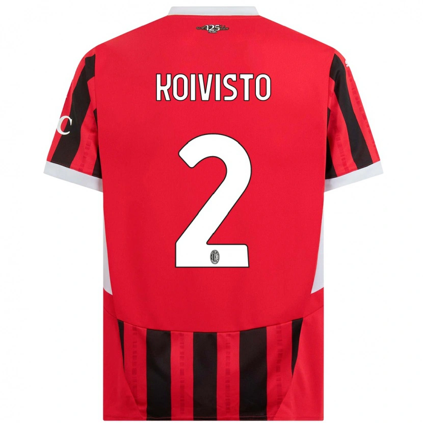 Danxen Kid Emma Koivisto #2 Red Black Home Jersey 2024/25 T-Shirt