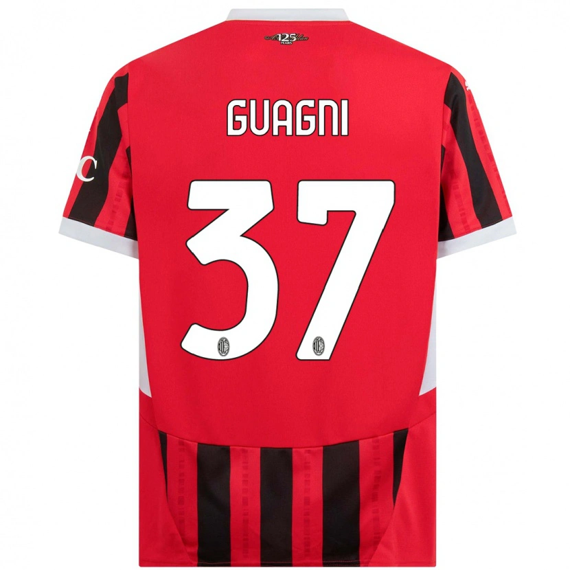 Danxen Kid Alia Guagni #37 Red Black Home Jersey 2024/25 T-Shirt