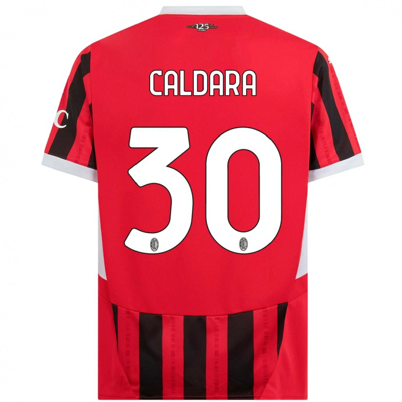 Danxen Kid Mattia Caldara #30 Red Black Home Jersey 2024/25 T-Shirt