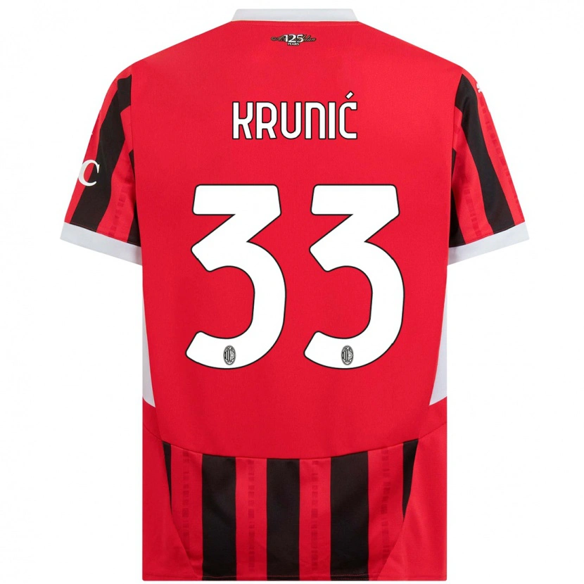 Danxen Kid Rade Krunic #33 Red Black Home Jersey 2024/25 T-Shirt