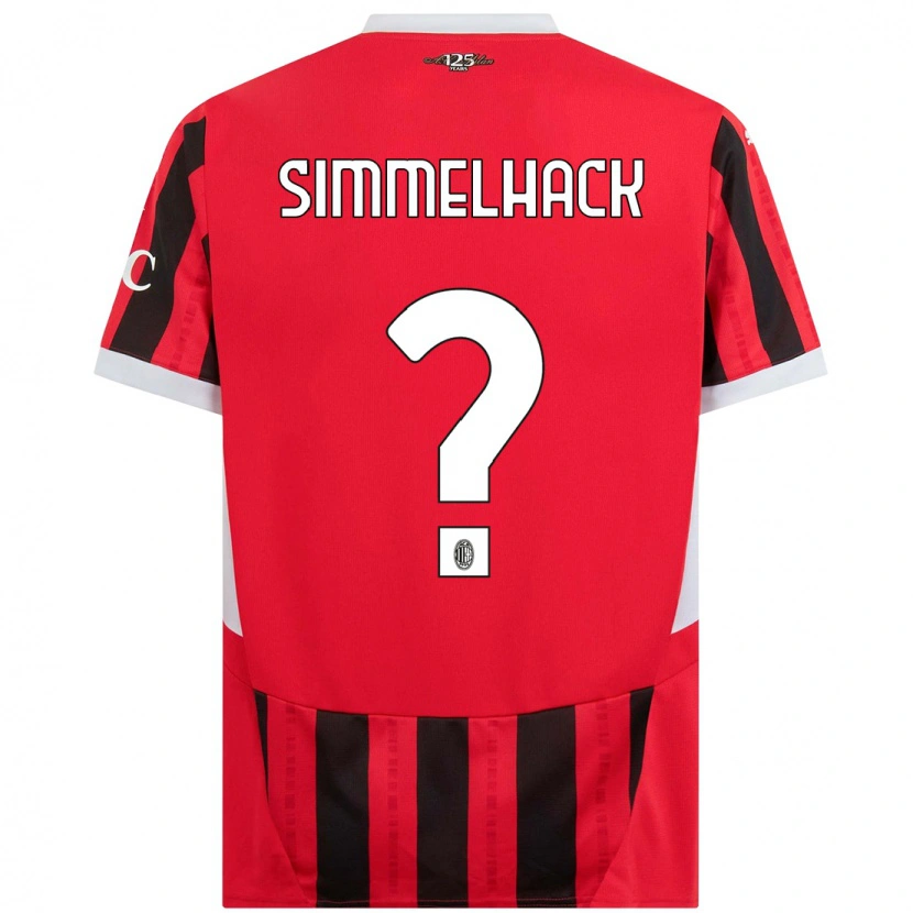 Danxen Kid Alexander Simmelhack #0 Red Black Home Jersey 2024/25 T-Shirt