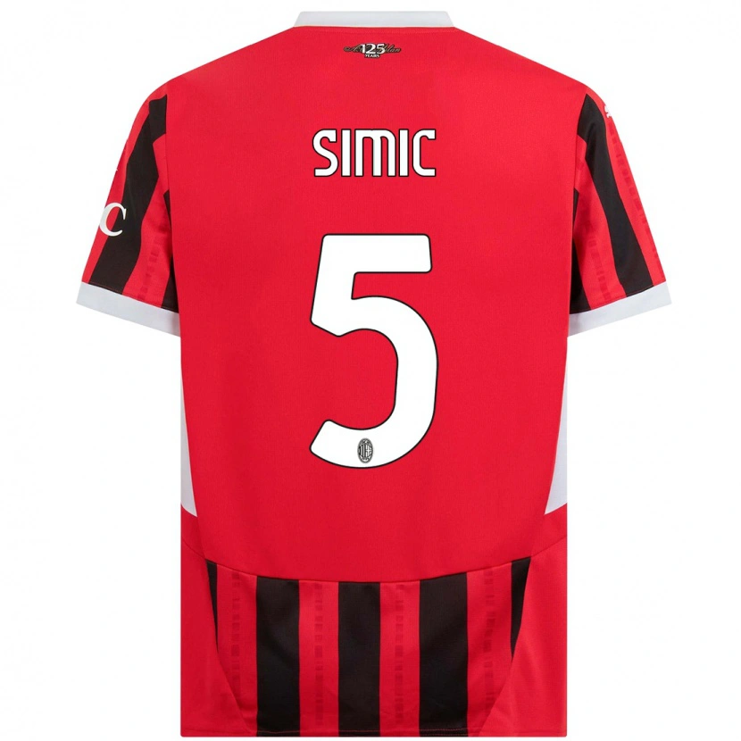 Danxen Kid Jan-Carlo Simic #5 Red Black Home Jersey 2024/25 T-Shirt