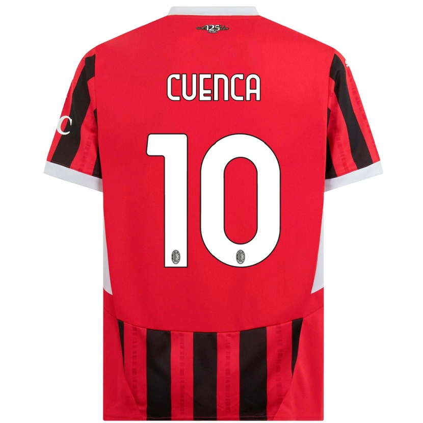 Danxen Kid Hugo Cuenca #10 Red Black Home Jersey 2024/25 T-Shirt