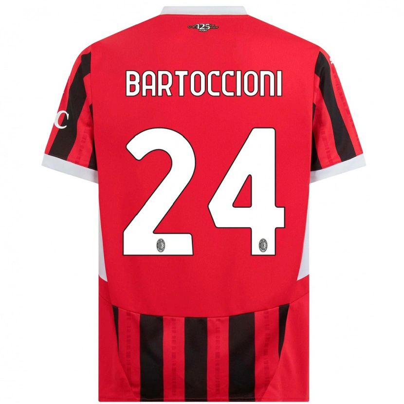 Danxen Kid Andrea Bartoccioni #24 Red Black Home Jersey 2024/25 T-Shirt