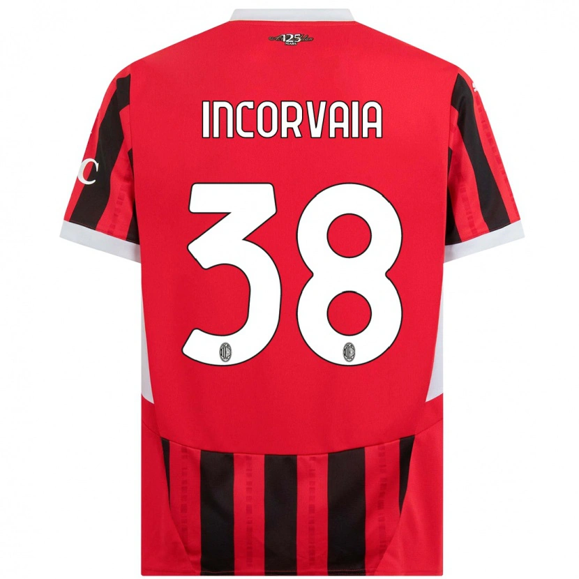 Danxen Kid Giovanni Incorvaia #38 Red Black Home Jersey 2024/25 T-Shirt