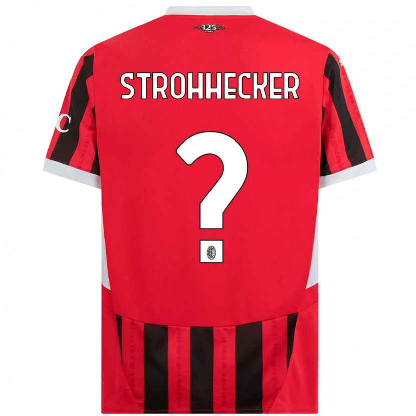 Danxen Kid Riccardo Strohhecker #0 Red Black Home Jersey 2024/25 T-Shirt