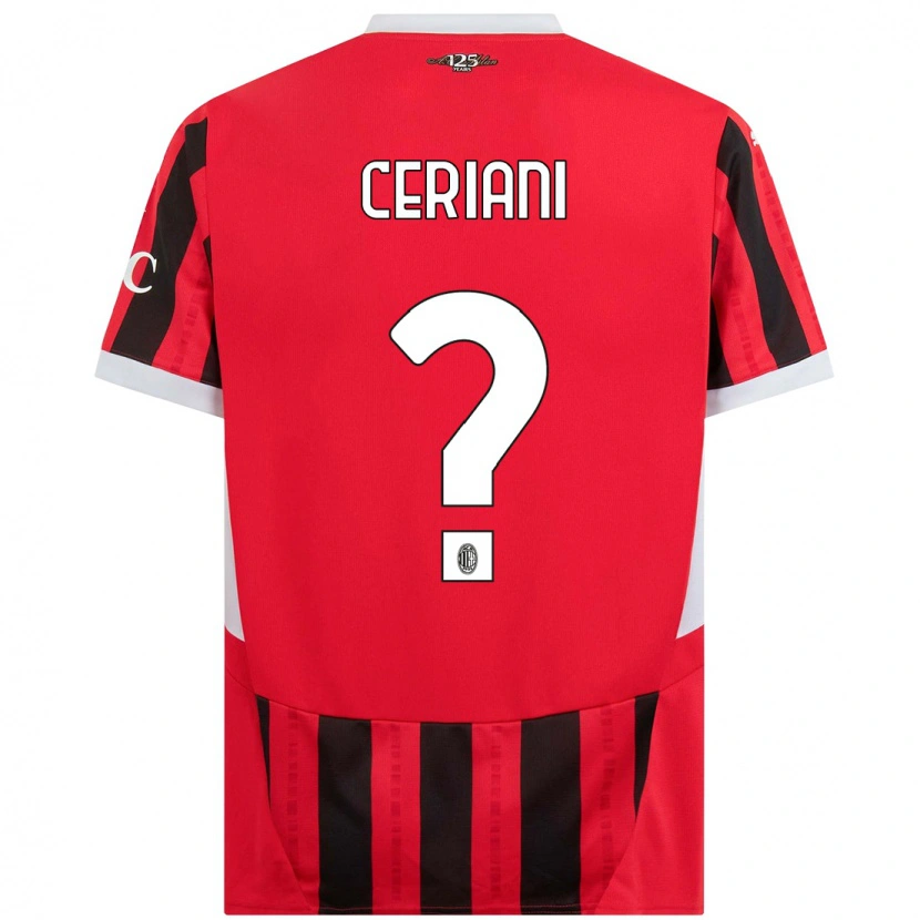 Danxen Kid Gabriele Ceriani #0 Red Black Home Jersey 2024/25 T-Shirt