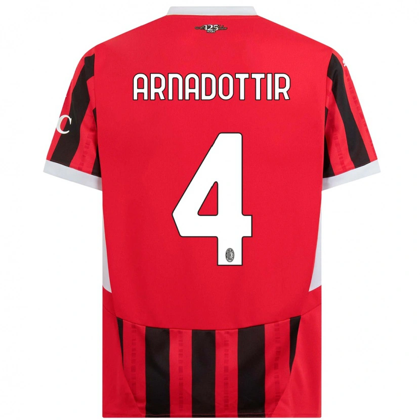 Danxen Kid Guony Arnadottir #4 Red Black Home Jersey 2024/25 T-Shirt