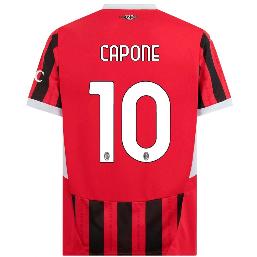 Danxen Kid Andrea Capone #10 Red Black Home Jersey 2024/25 T-Shirt