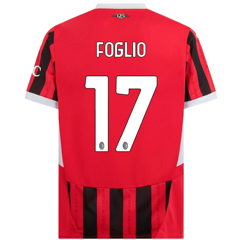 Danxen Kid Christian Foglio #17 Red Black Home Jersey 2024/25 T-Shirt