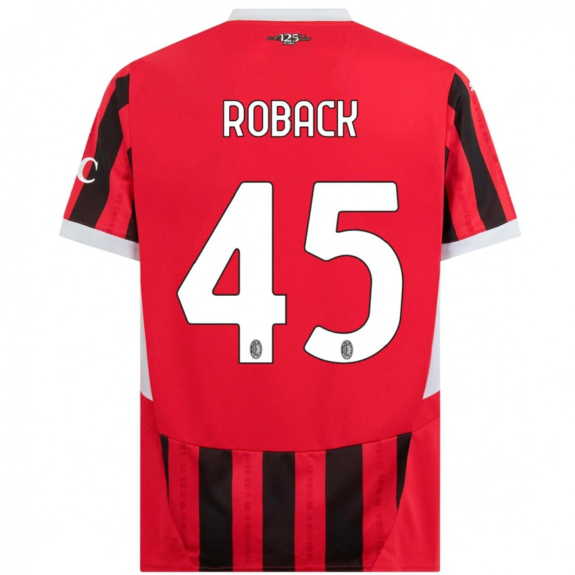 Danxen Kid Emil Roback #45 Red Black Home Jersey 2024/25 T-Shirt