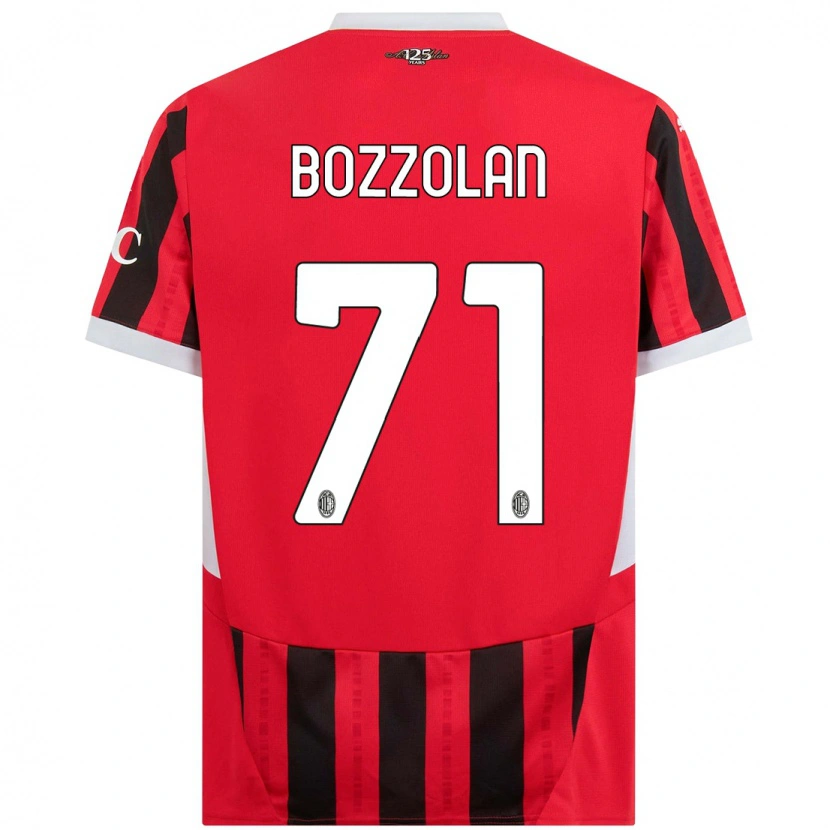 Danxen Kid Andrea Bozzolan #71 Red Black Home Jersey 2024/25 T-Shirt