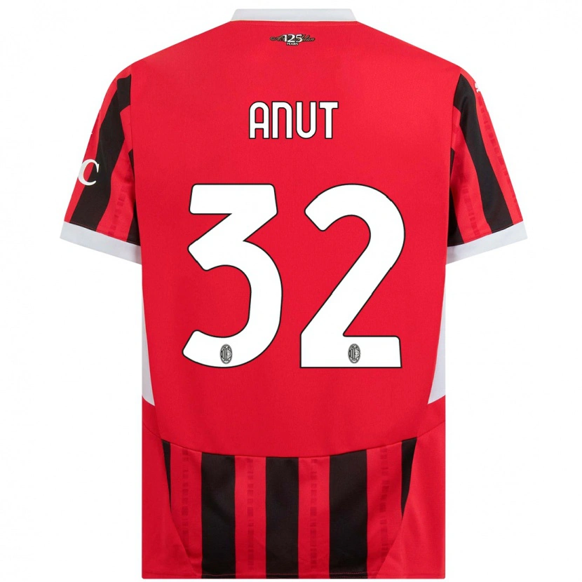 Danxen Kid Niccolo Anut #32 Red Black Home Jersey 2024/25 T-Shirt