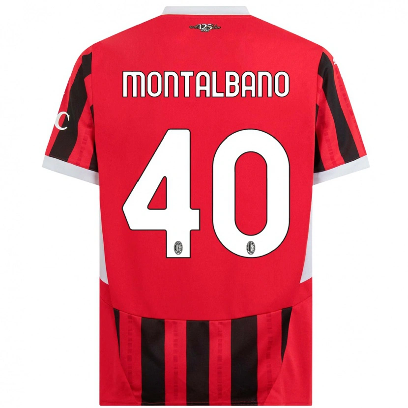 Danxen Kid Nicolo Montalbano #40 Red Black Home Jersey 2024/25 T-Shirt