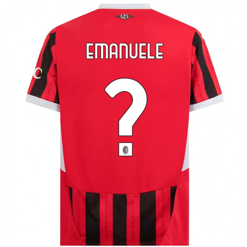 Danxen Kid Emanuele Benedetti #0 Red Black Home Jersey 2024/25 T-Shirt