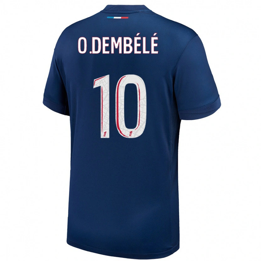 Danxen Kid Ousmane Dembélé #10 Navy Blue White Home Jersey 2024/25 T-Shirt