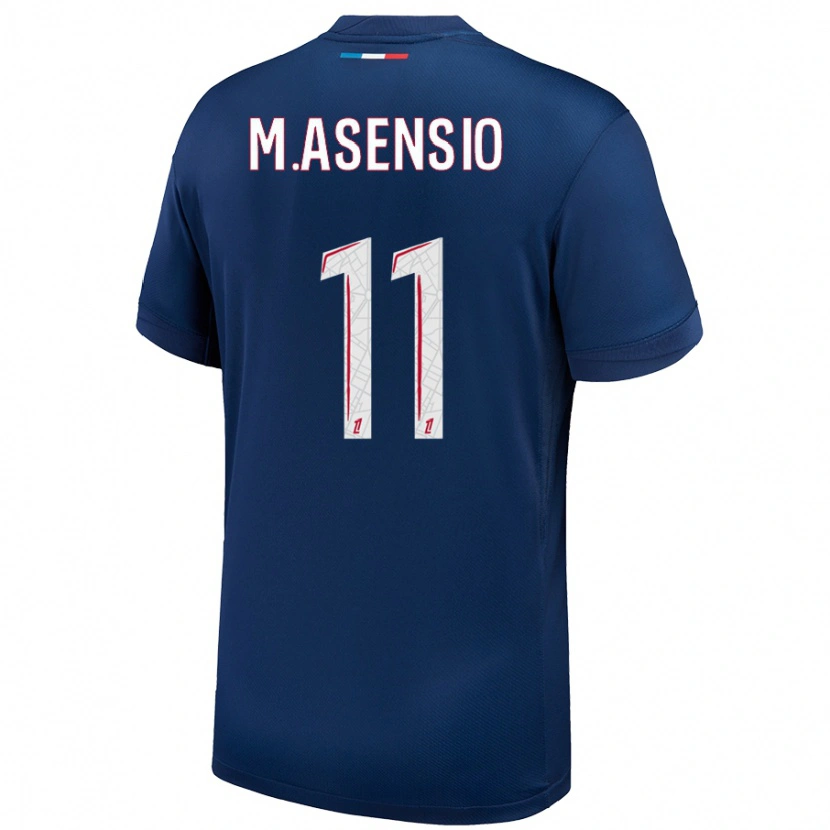 Danxen Kid Marco Asensio #11 Navy Blue White Home Jersey 2024/25 T-Shirt