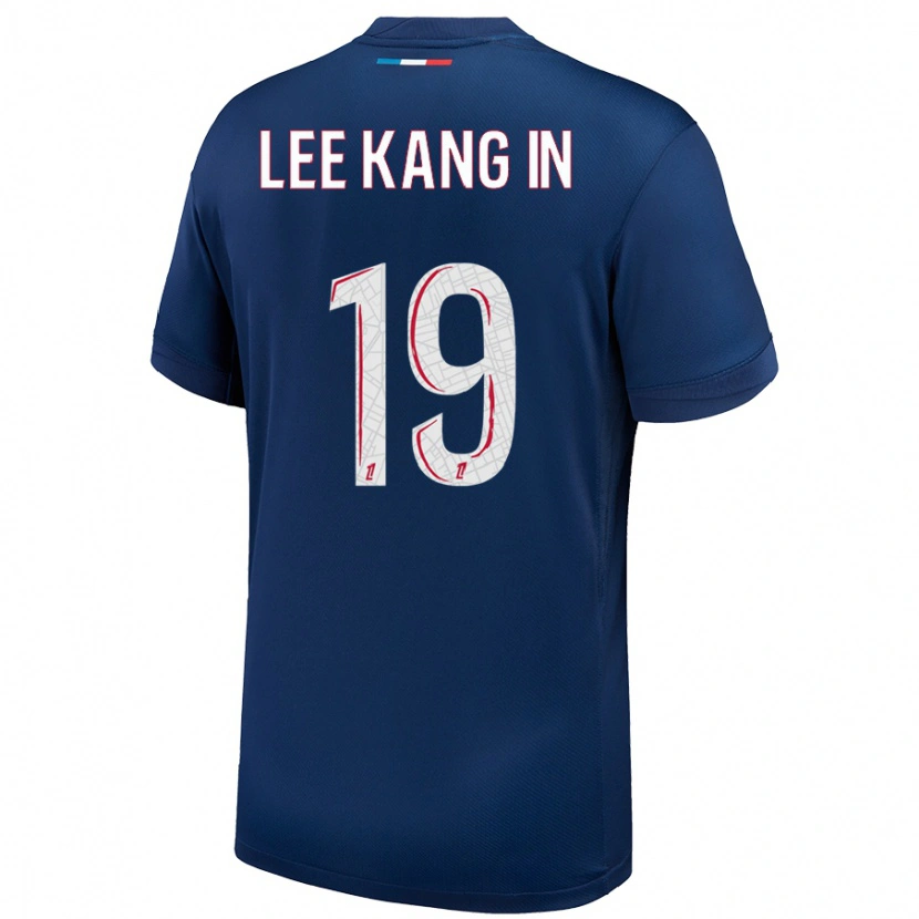 Danxen Kid Kang-In Lee #19 Navy Blue White Home Jersey 2024/25 T-Shirt