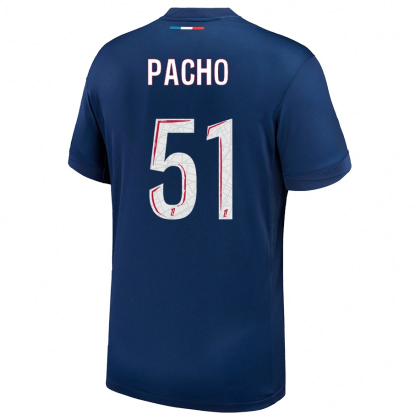 Danxen Kid Willian Pacho #51 Navy Blue White Home Jersey 2024/25 T-Shirt