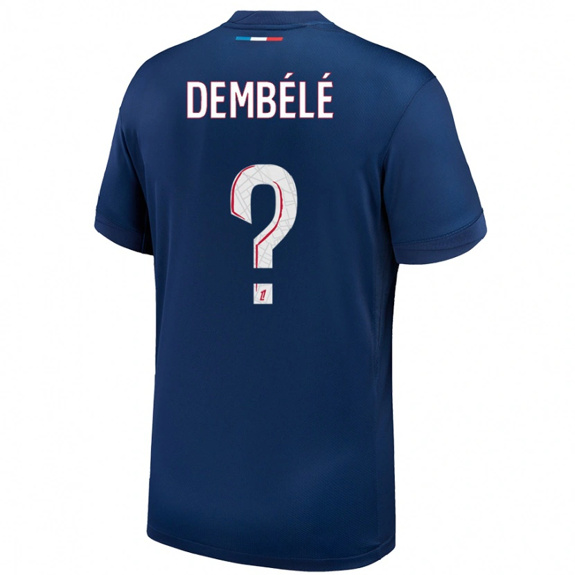 Danxen Kid Omar Dembélé #0 Navy Blue White Home Jersey 2024/25 T-Shirt