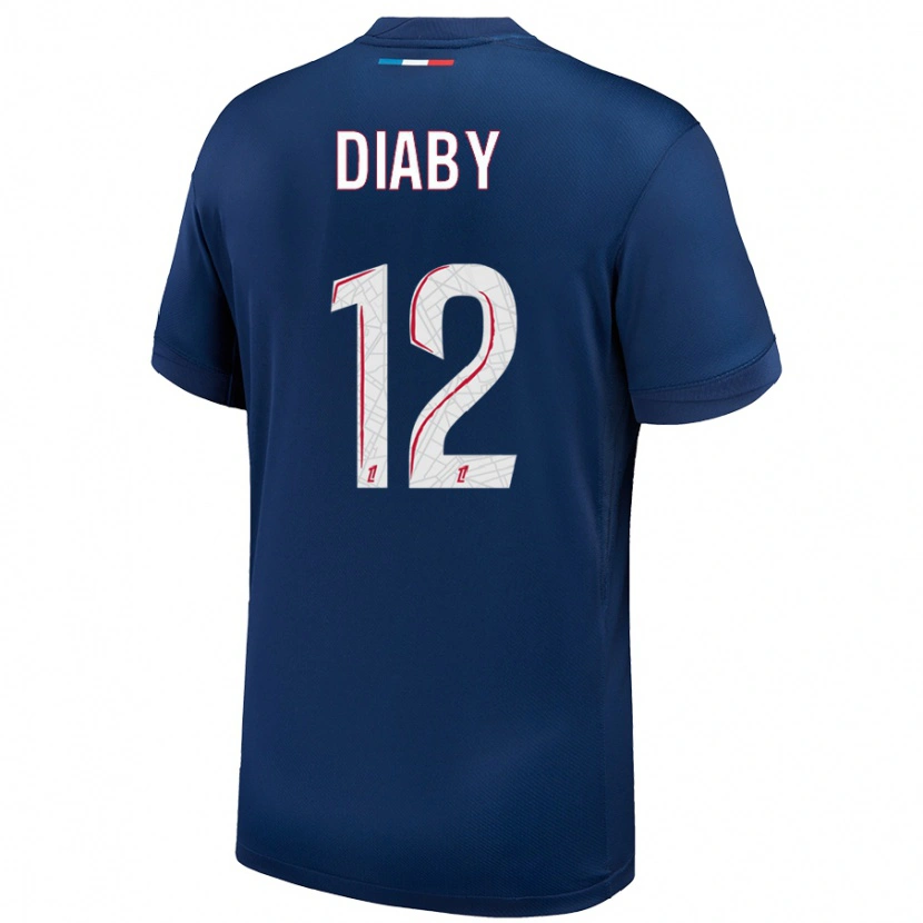 Danxen Kid Ibrahima Diaby #12 Navy Blue White Home Jersey 2024/25 T-Shirt