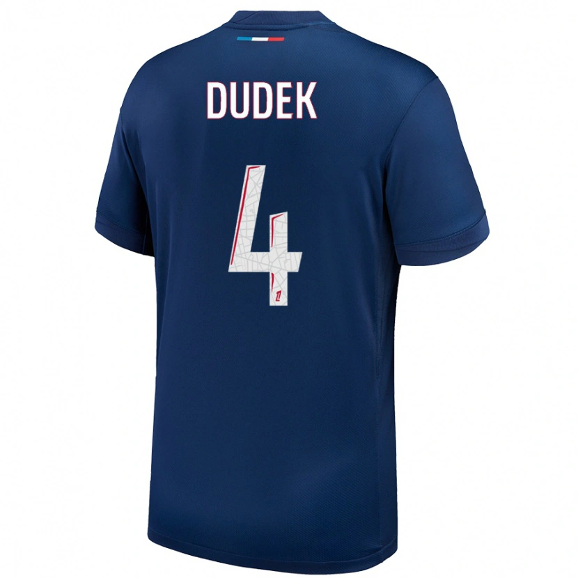 Danxen Kid Paulina Dudek #4 Navy Blue White Home Jersey 2024/25 T-Shirt