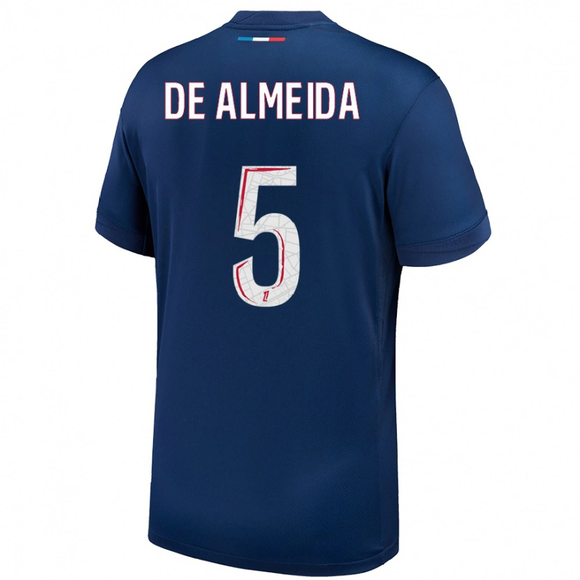 Danxen Kid Élisa De Almeida #5 Navy Blue White Home Jersey 2024/25 T-Shirt