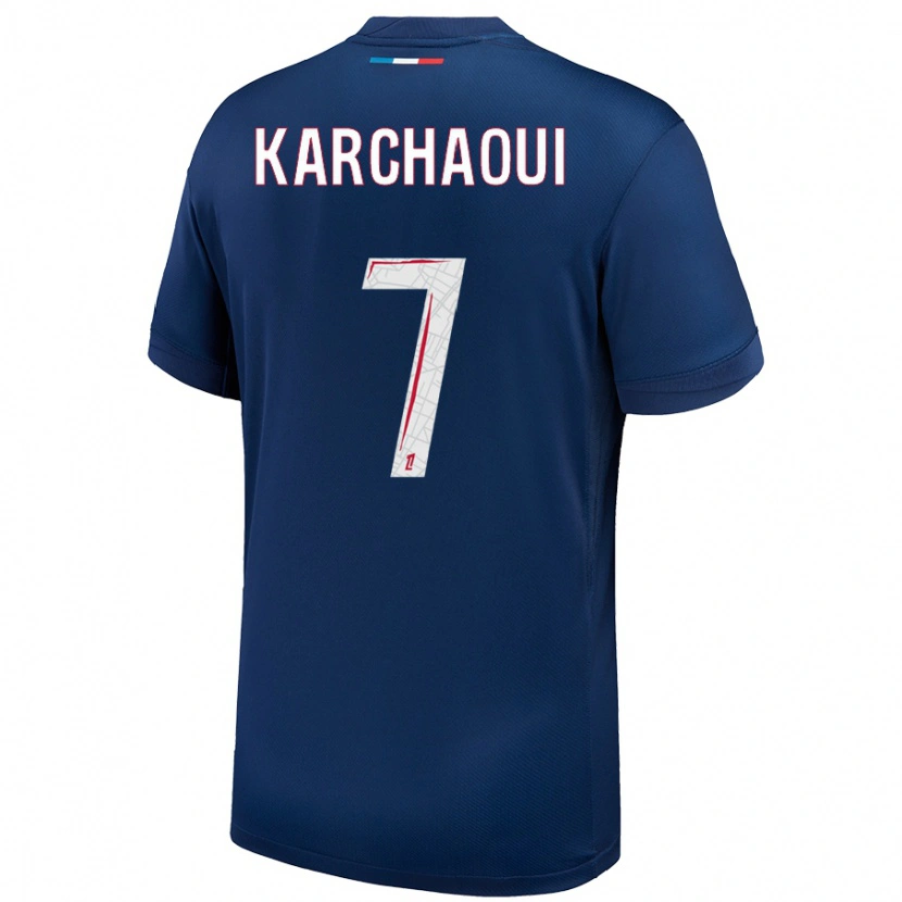 Danxen Kid Sakina Karchaoui #7 Navy Blue White Home Jersey 2024/25 T-Shirt