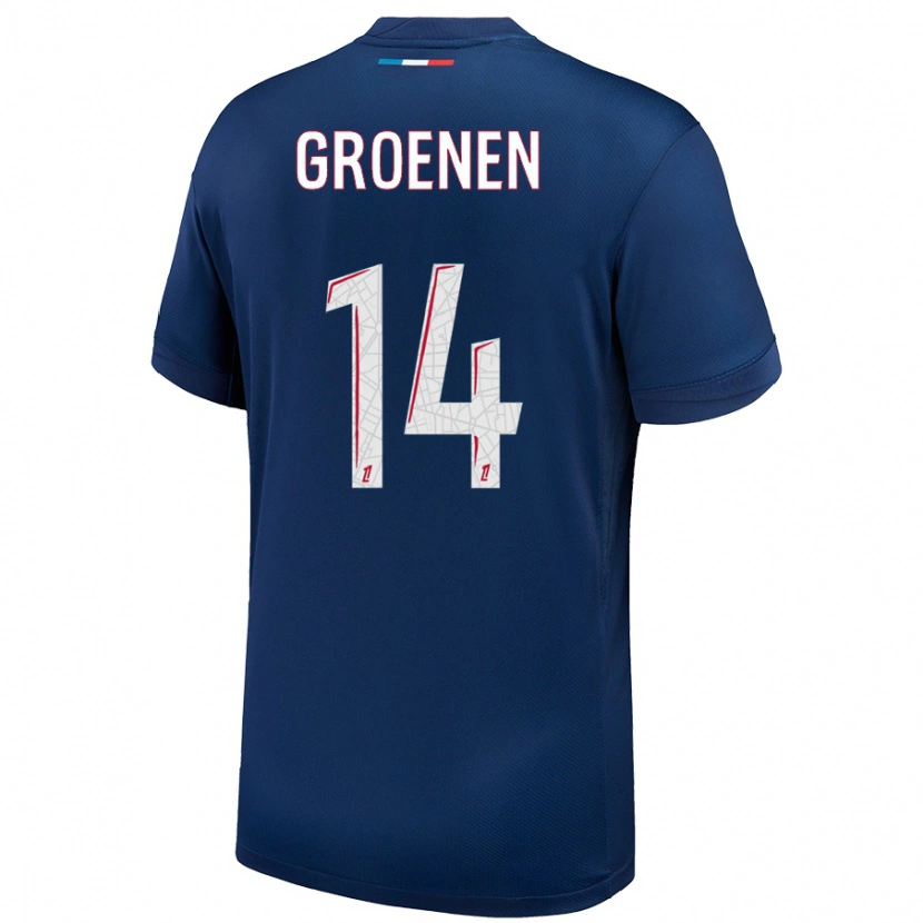 Danxen Kid Jackie Groenen #14 Navy Blue White Home Jersey 2024/25 T-Shirt