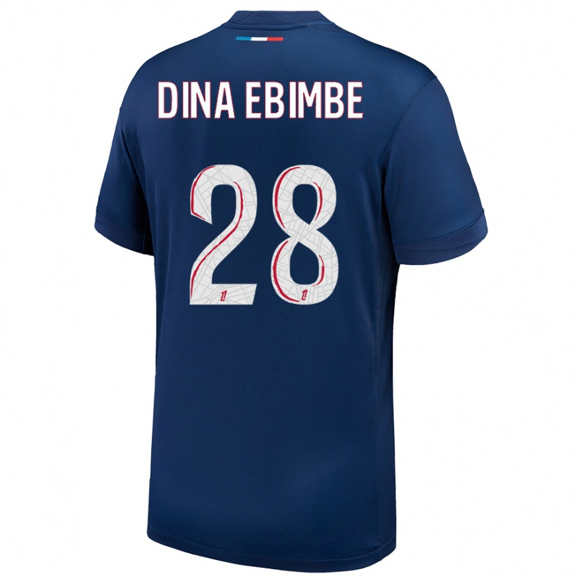 Danxen Kid Eric Junior Dina Ebimbe #28 Navy Blue White Home Jersey 2024/25 T-Shirt