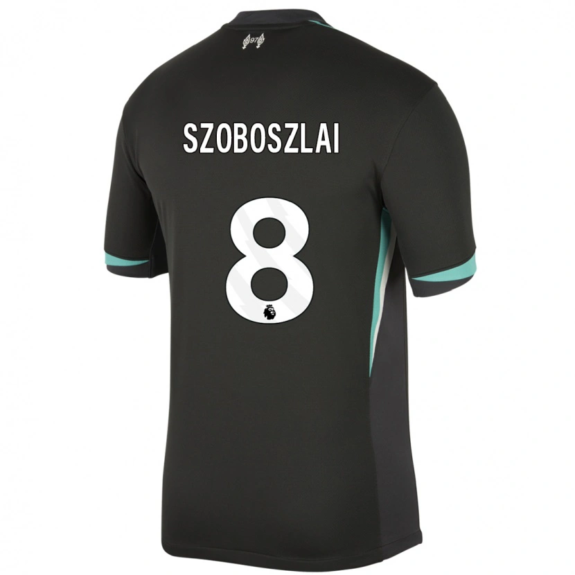 Danxen Kid Dominik Szoboszlai #8 Black Anthracite White Away Jersey 2024/25 T-Shirt