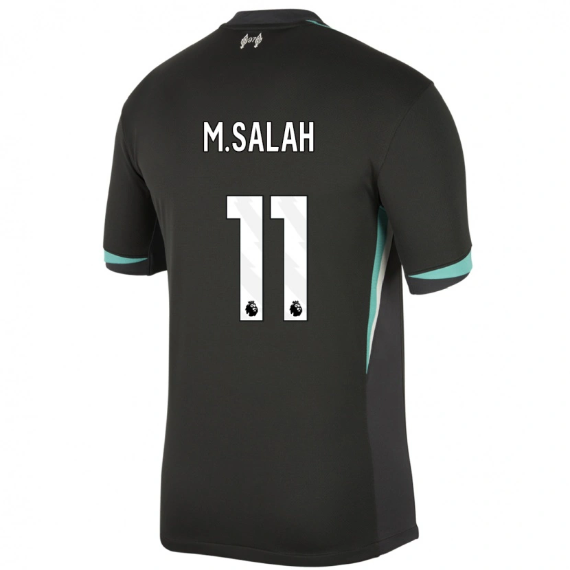 Danxen Kid Mohamed Salah #11 Black Anthracite White Away Jersey 2024/25 T-Shirt