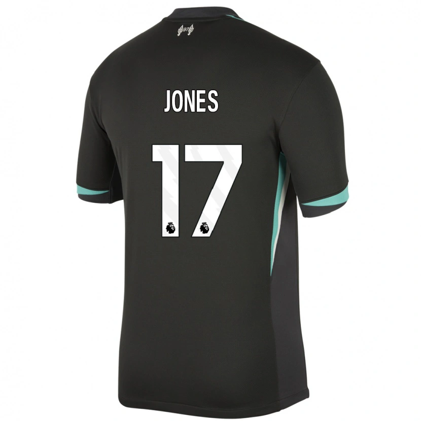 Danxen Kid Curtis Jones #17 Black Anthracite White Away Jersey 2024/25 T-Shirt