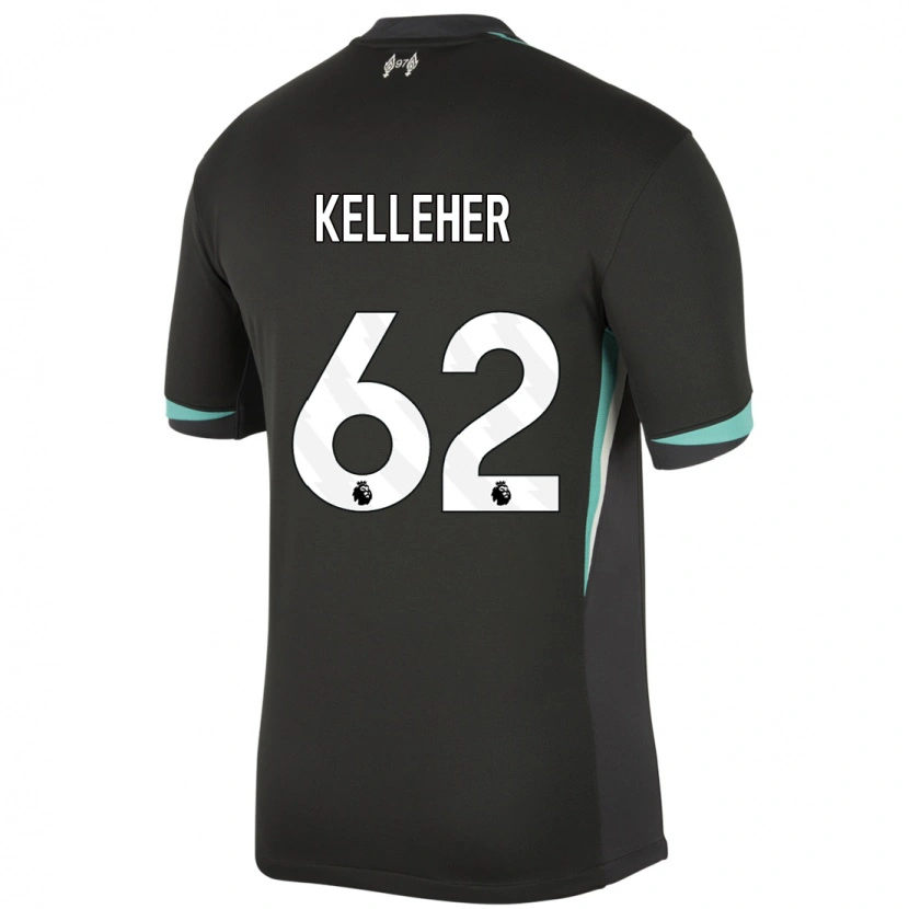 Danxen Kid Caoimhín Kelleher #62 Black Anthracite White Away Jersey 2024/25 T-Shirt