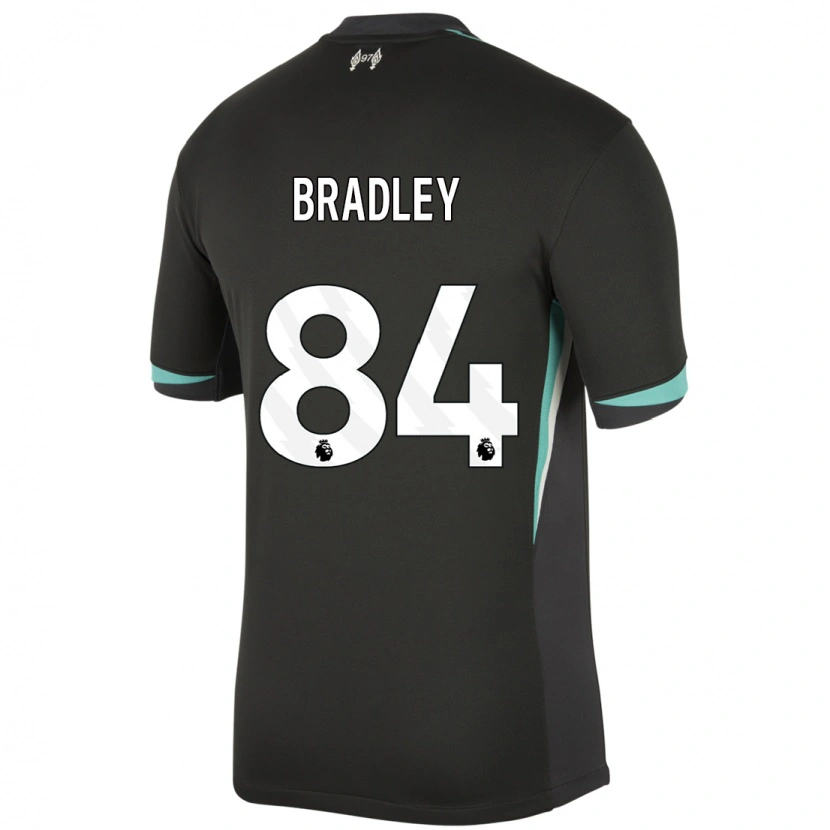 Danxen Kid Conor Bradley #84 Black Anthracite White Away Jersey 2024/25 T-Shirt