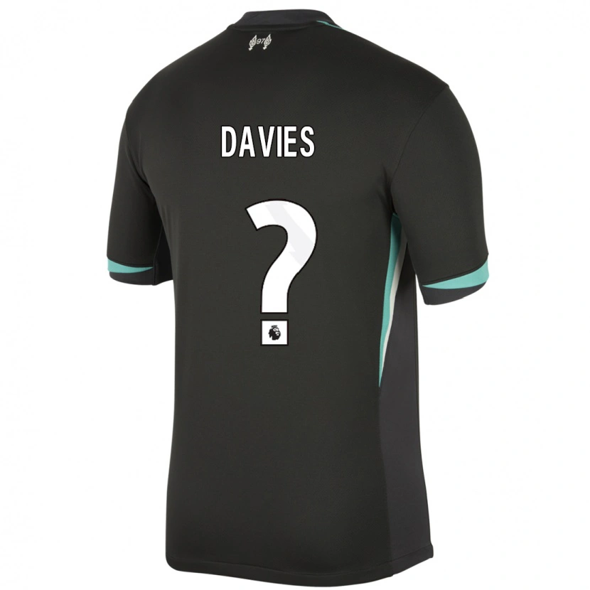 Danxen Kid Harvey Davies #0 Black Anthracite White Away Jersey 2024/25 T-Shirt