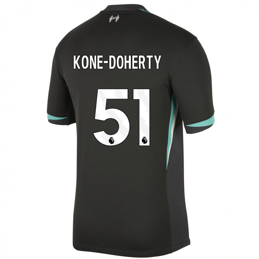 Danxen Kid Trent Kone-Doherty #51 Black Anthracite White Away Jersey 2024/25 T-Shirt