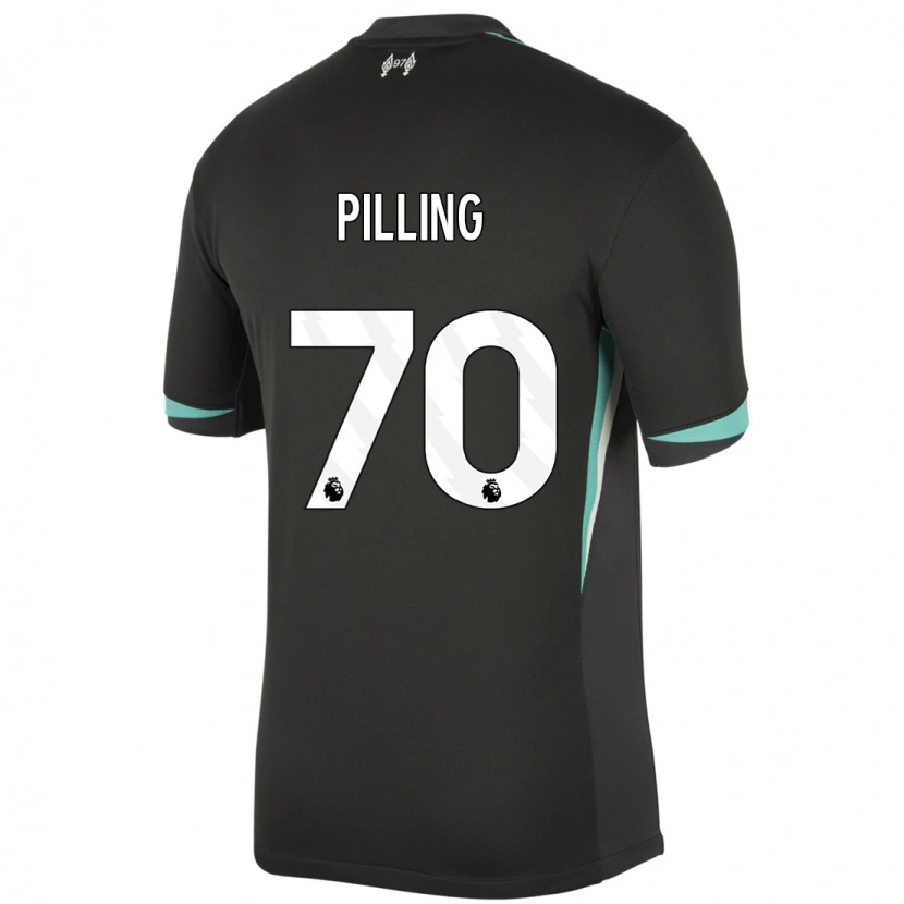 Danxen Kid Tommy Pilling #70 Black Anthracite White Away Jersey 2024/25 T-Shirt