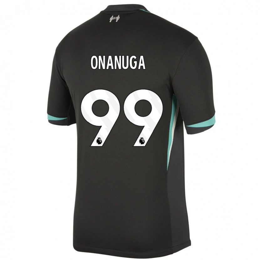 Danxen Kid Fola Onanuga #99 Black Anthracite White Away Jersey 2024/25 T-Shirt